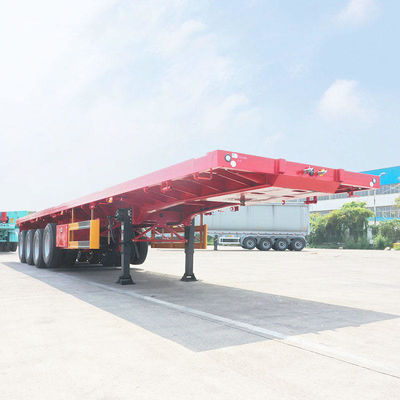 satın al 12500*2500*1600 MM çelik plaka düz konteyner 3/4 eksenli yarı römork ve özelleştirilebilir hava süspansiyonu çelik süspansiyon online manufacture