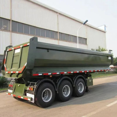 satın al 3 Axes 4 Axes 5 Axes Dump Truck Semi Trailer Hydraulic Back Tip U-Bucket Trailer For Sale online manufacture