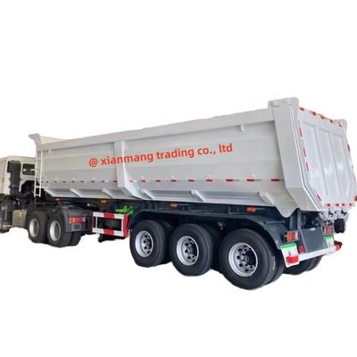 İyi bir fiyat. 3 /4 /5 Tri Axle 35 M3 40 Cbm 60 Ton 80 Ton Ağır Görevli Çöp Kamyonu U şeklinde Tipper Yarım Rel Satılık çevrimiçi