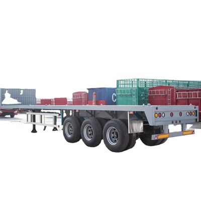 İyi bir fiyat. 3 ve 4 aks 40ft 50ft 60ft konteyner düz yataklı römork Tanzanya Satılık kullanılmış düz yataklı yarı römork çevrimiçi