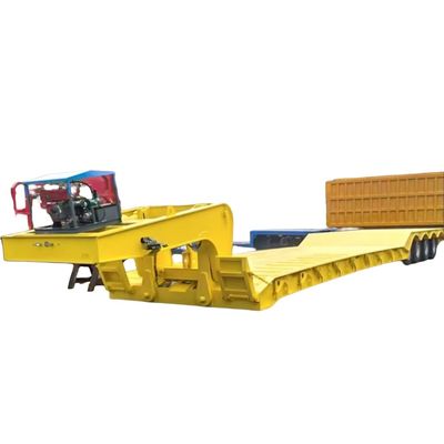 İyi bir fiyat. 3 Axle 80ton Ayrılabilir Gooseneck Lowbed Yarım Rel Arabası Ghana için Ağır Görevli Lowboy Rel Arabası çevrimiçi