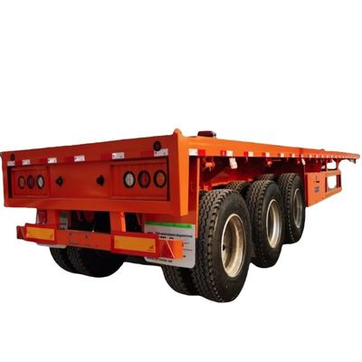 İyi bir fiyat. Ticari 3 eksenli 40ft 60 tonluk genişletilebilir düz yataklı yarı römork, yük taşımacılığı ve kamyon taşımacılığı için platform yarı römork çevrimiçi