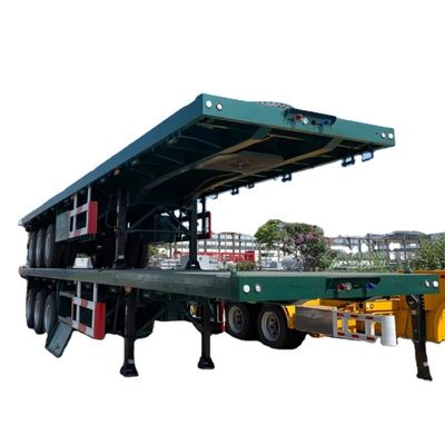İyi bir fiyat. Özelleştirilebilir 3 Akslı 40 Ft Yarım Kamyon Rel Flatbed Konteyner Başlıklı Yarım Rel çevrimiçi