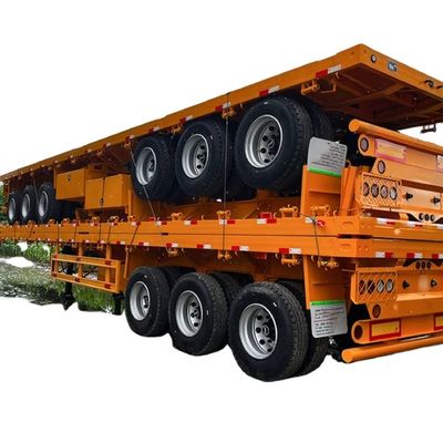 İyi bir fiyat. 3 4 Eksel 40ft 50 Ton Flatbed Konteyner Yarım Rel taşıma Yarım Rel Satılık çevrimiçi