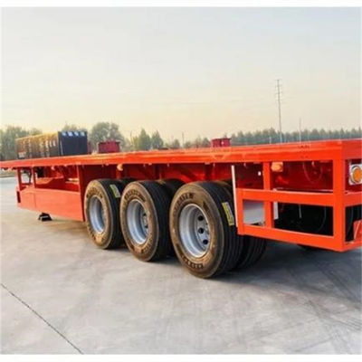 İyi bir fiyat. 3 Axles Custom 2 4 5 6 Axles 40 Ft 12.00R20 Lastik Konteyner Taşıma Maksimum Yükü 30 ton olan düz yataklı yarı römork çevrimiçi