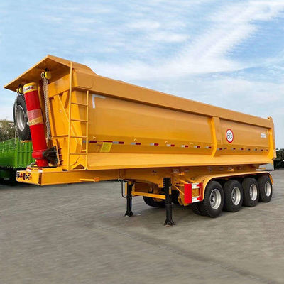 İyi bir fiyat. 4 Eksen 80 Ton 12R20 (12R22.5 Özelleştirilebilir) Lastikler Orijinal Axle Dump Semi Trailer U-Bucket çevrimiçi